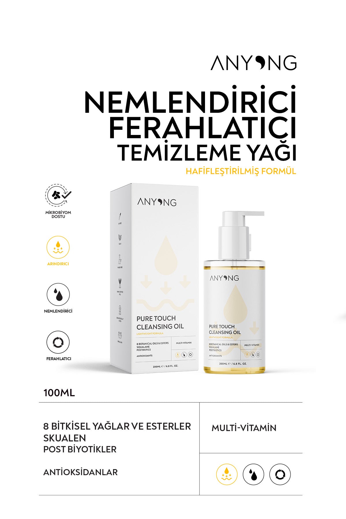 Anyong, Nemlendirici Ferahlatıcı Temizleme Yağı