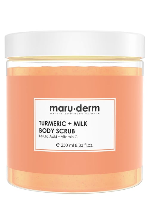 MaruDerm, Body Scrub | Zerdeçal + Süt Vücut Peelingi | C Vitamini + Ferulik Asit 250 ML