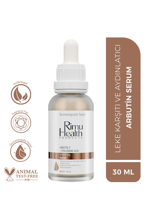 Rimu Health Products, Leke Karşıtı, Cilt Tonu Eşitleyici Ve Aydınlatıcı Arbutin Serum 30ml