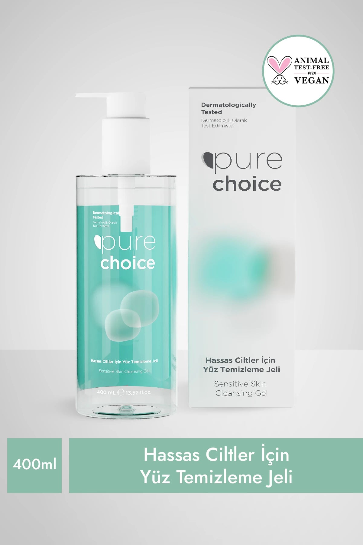 Pure Choice, Hassas Ciltler İçin Yüz Temizleme Jeli 400ml