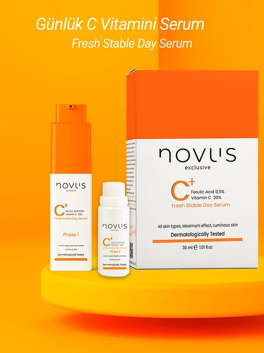 Novus, İki Fazlı Fresh Stable Day Vitamin C %20 Serum Aydınlatıcı-Cilt Tonu Eşitleyici