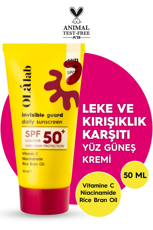 Olalab, C Vitaminli Leke Karşıtı SPF 50+ Yüksek UV Korumalı Yüz Güneş Kremi 50 ml