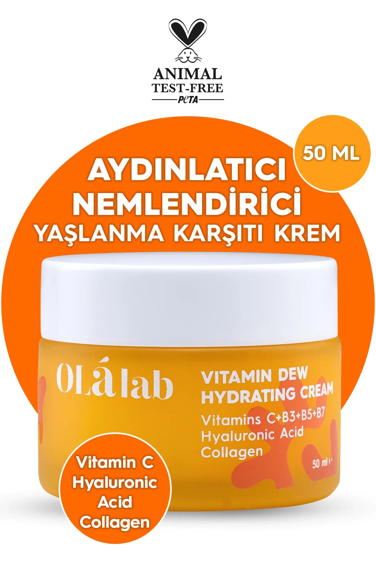 Olalab, C Vitaminli Aydınlatıcı Leke Karşıtı Günlük Su Bazlı Nemlendirici Krem