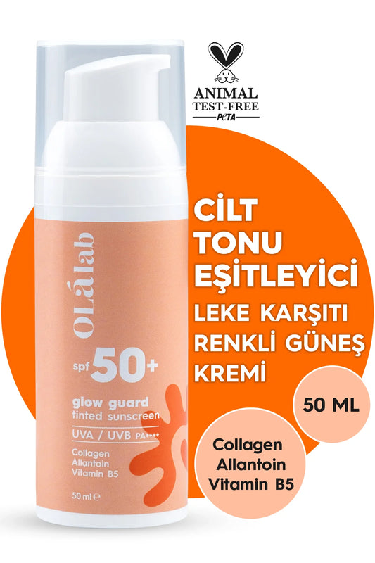 Olalab, Spf 50 Leke Karşıtı Ve Cilt Tonu Eşitleyici Renkli Yüz Güneş Kremi