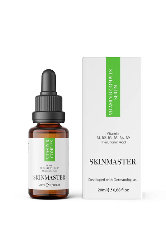 SkinMaster, Vitamin B Complex Serum, 20ml - Cilt Yenilenmesine ve Cilt Bariyerini Güçlendirmeye Yardımcı (%10 Vita-B + HA)