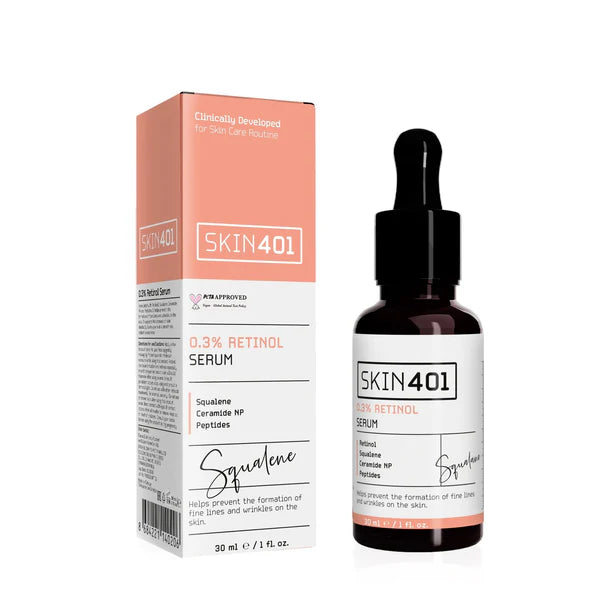 Skin401, 0.3% Retinol Pürüzsüzleştirici Ve Yenileyici Serum 30ml