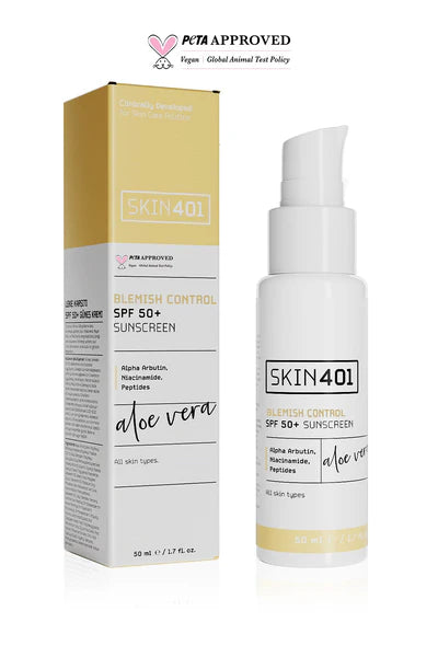 Skin401, Spf 50 Leke Karşıtı Aloe Vera Nemlendiricili Güneş Kremi 50ml