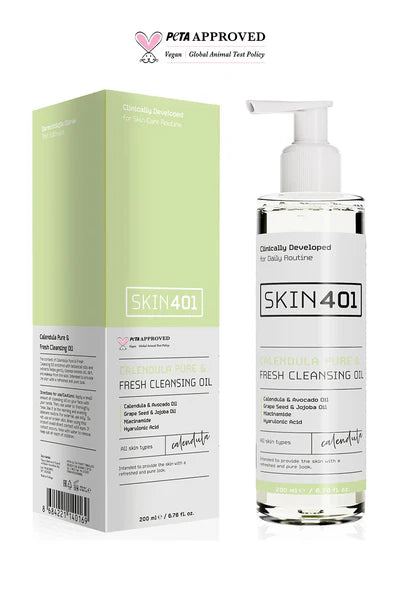 Skin401, Kalendula Saf & Tazeleyici Cilt Temizleme Yağı 200 ml