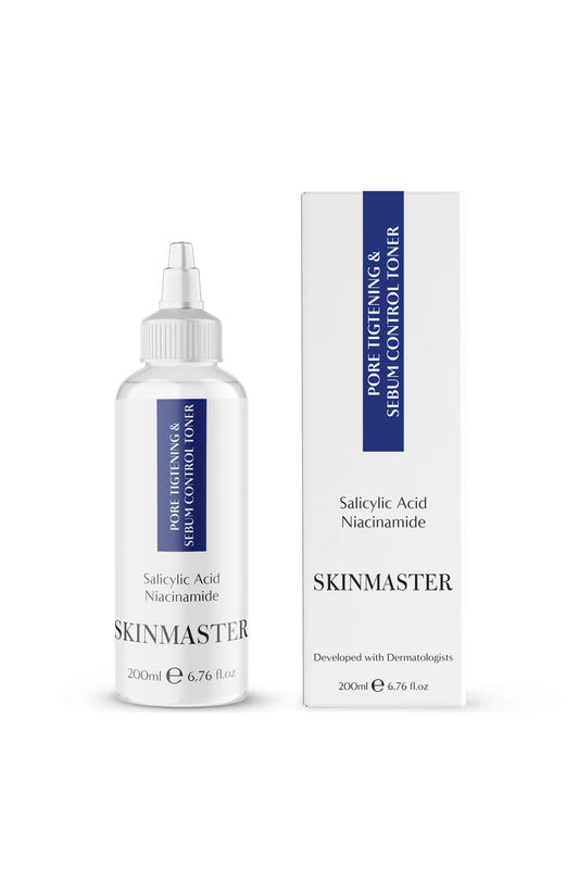 SkinMaster, Gözenek Sıkılaştırıcı ve Sebum Dengelemeye Yardımcı Tonik, 200ml - Akne ve Siyah Nokta Karşıtı (BHA %2 + Niacinamide)